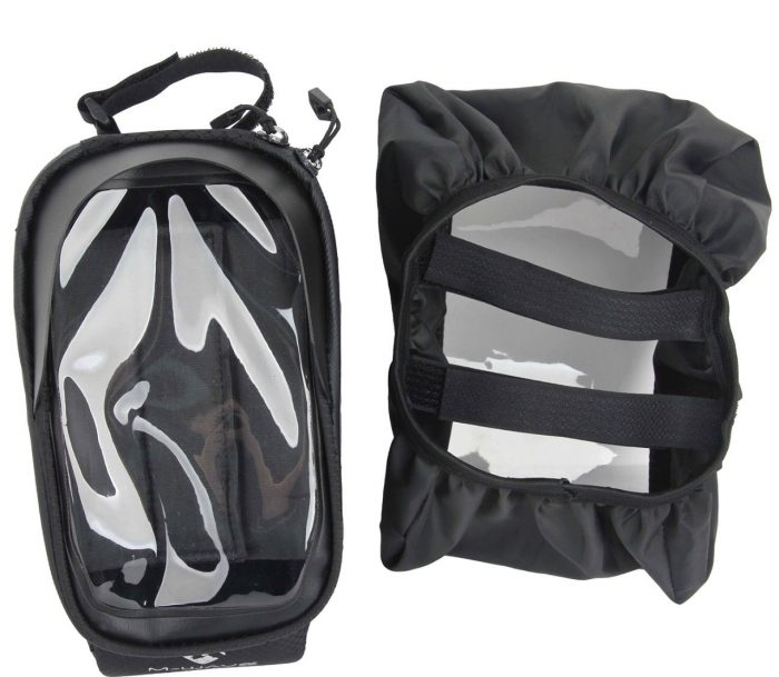 13653_122215_2_1280 Fahrrad Handy Tasche M-WAVE Rotterdam Top XL SC Oberrohrtasche wasserabweisend, Blendschutz, Sichtfenster – Bild 3