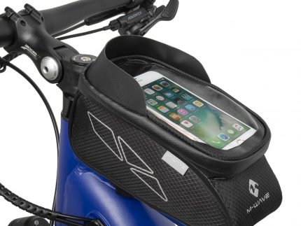 Fahrrad Handy Tasche M-WAVE Rotterdam Top XL SC Oberrohrtasche wasserabweisend, Blendschutz, Sichtfenster